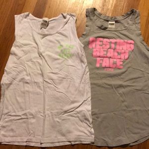 2 victoria secret pink tanks
